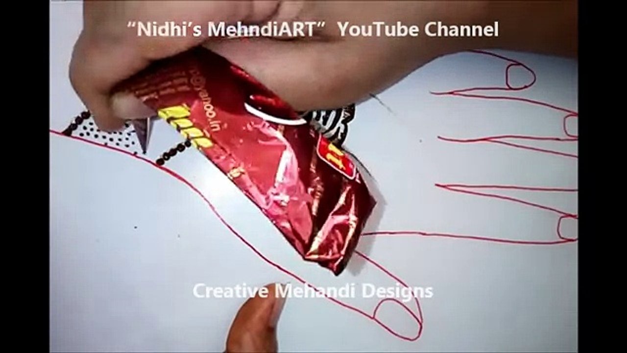 Easy Flowery Khaleeji Style Henna Mehndi Design Tutorial