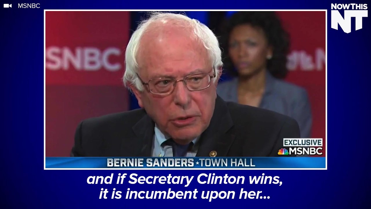 Bernie Sanders Says Hillary Clinton Has To Earn His Supporters' Votes If She's The Nominee