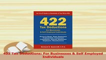 Read  422 Tax Deductions For Businesses  Self Employed Individuals Ebook Free
