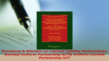 Download  Bromberg  Ribstein on Limited Liability Partnerships Revised Uniform Partnership ACT Free Books