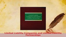 PDF  Limited Liability Companies and Limited Liability Partnerships Free Books