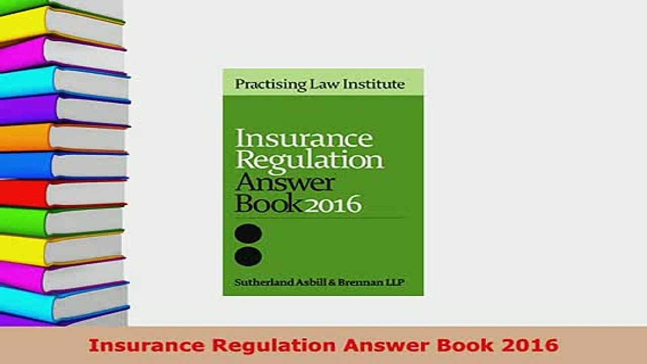 PDF  Insurance Regulation Answer Book 2016 Free Books