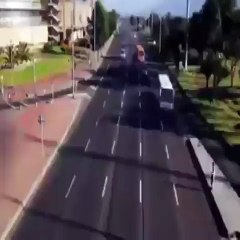 Funny Man crossing Road