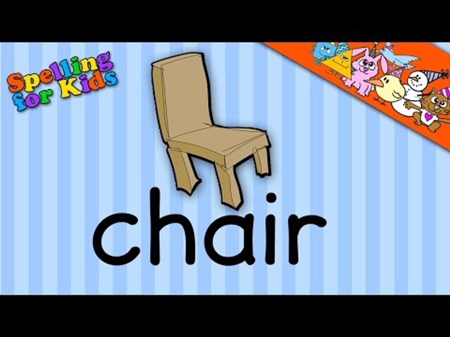 Learn To Spell Chair In English On Surprise Toys