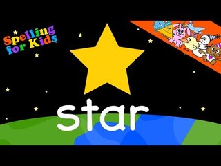 Learn to Spell 'Star' in English on Surprise Toys, Eggs, Presents at Birthday Candy Land