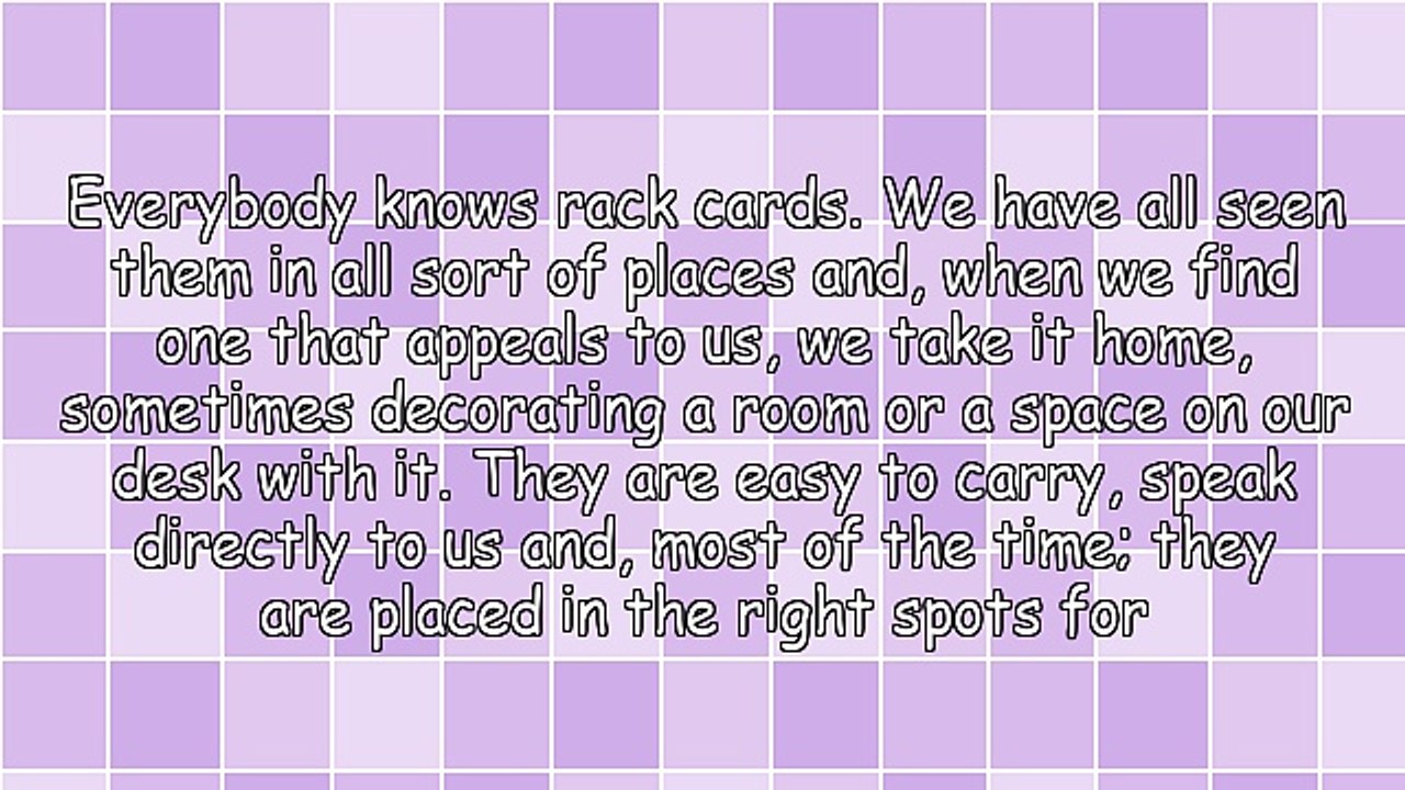 Rack Cards for Every Purpose