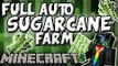 Minecraft Redstone: Fully Automatic Sugarcane Farm Tutorial