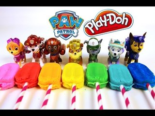 PAW PATROL Learn Colors and Make Play Doh Popsicles for the Paw Patrol