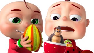 Five Little Babies Opening The Eggs Children Songs - Nursery Rhymes For Kids With Lyrics - 3D Nursery Rhymes For Children