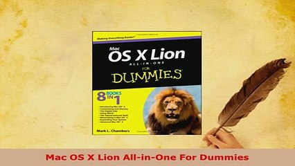 Download  Mac OS X Lion AllinOne For Dummies Free Books