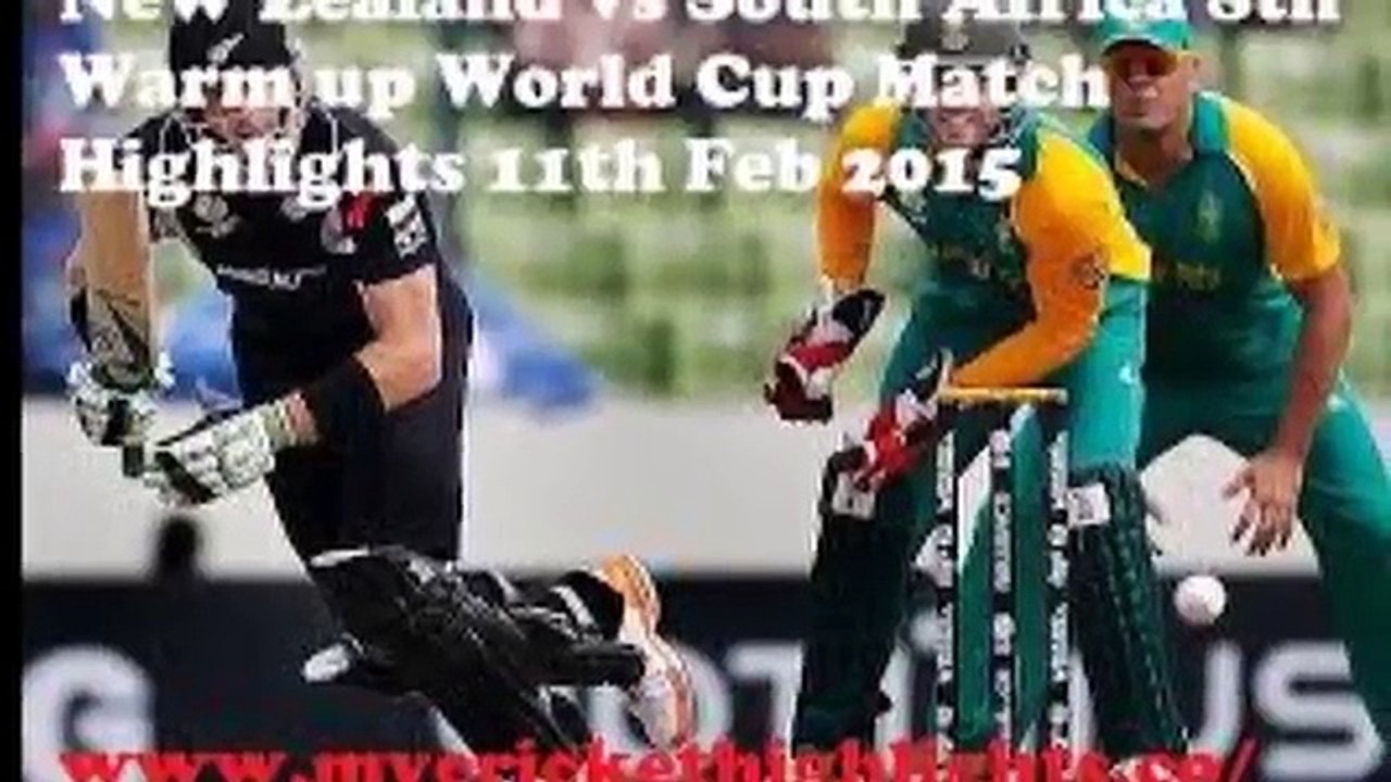 New Zealand vs South Africa, 8th Warm Up Match - ICC Cricket World Cup 2015
