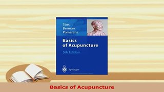 PDF  Basics of Acupuncture PDF Online