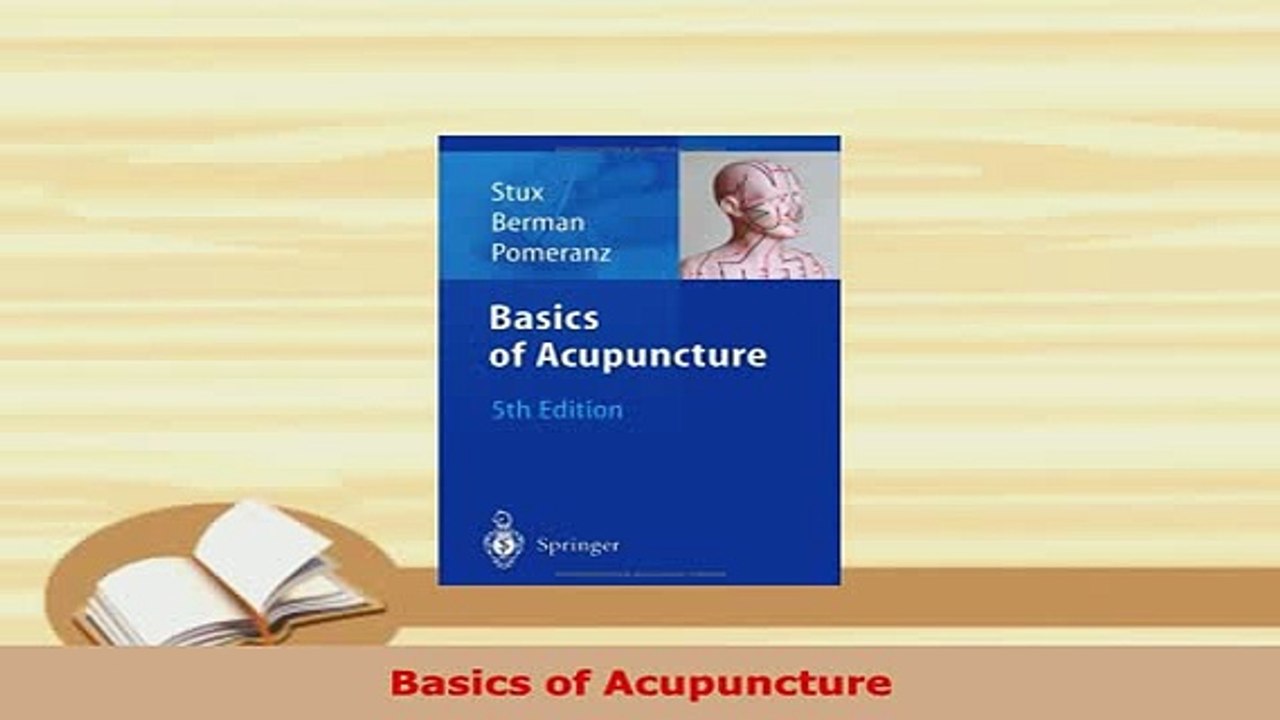 PDF  Basics of Acupuncture PDF Online