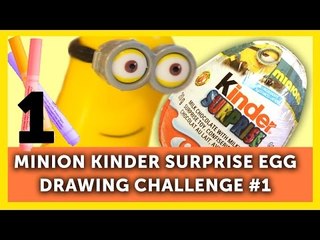 Surprise Egg Minon Drawing Challenge #1 ♥♥