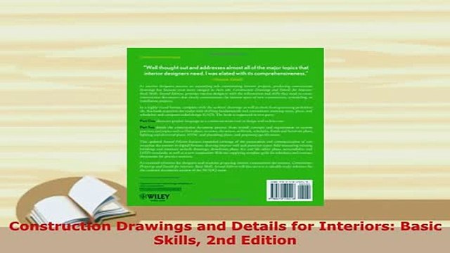 Download Construction Drawings and Details for Interiors Basic Skills 2nd Edition Free Books