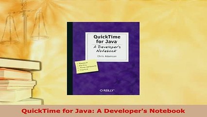 PDF  QuickTime for Java A Developers Notebook Free Books