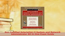 PDF  Sun Certified Solaristm 9 System and Network Administrator AllinOne Exam Guide Download Online