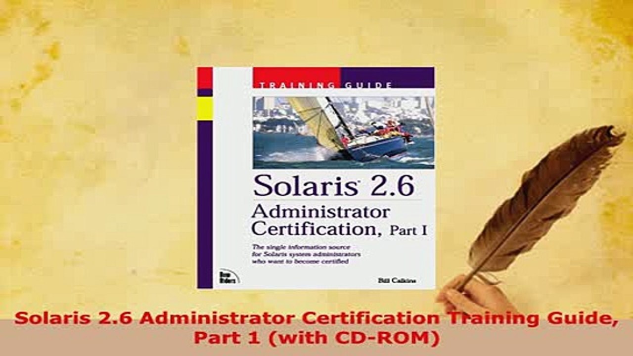 PDF  Solaris 26 Administrator Certification Training Guide Part 1 with CDROM  EBook