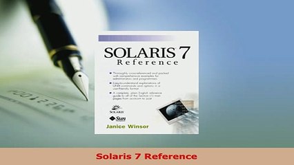 Download  Solaris 7 Reference  Read Online