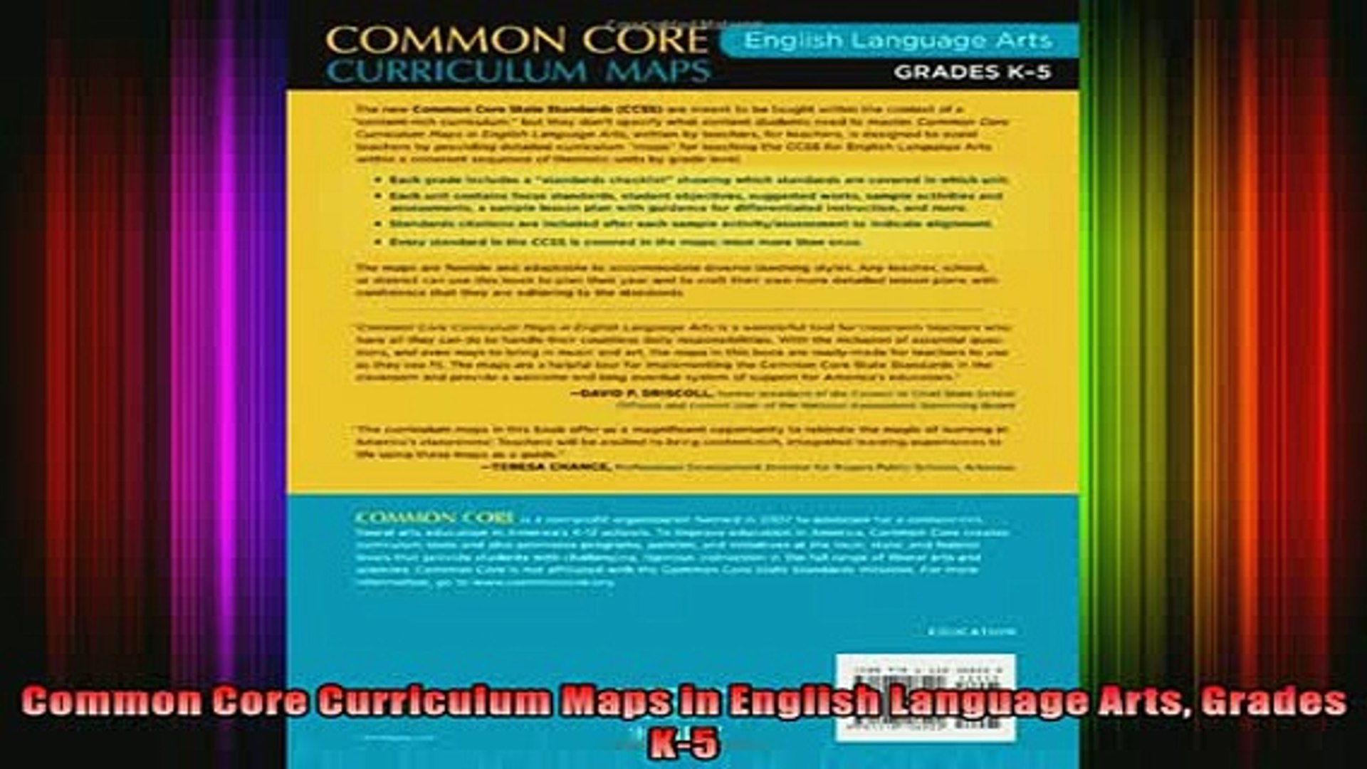 Common Core Curriculum Maps In English Language Arts Grades K 5