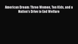 Ebook American Dream: Three Women Ten Kids and a Nation's Drive to End Welfare Download Online