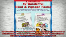READ book  40 Wonderful Blend  Digraph Poems A Delightful Collection of Poems with an EasytoUse Full Ebook Online Free