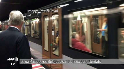 Le roi Philippe de Belgique se rend sur le site des attentats