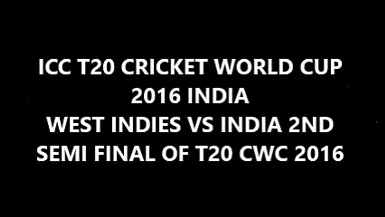 India vs West Indies T20 Cricket WC 2nd Semi Final at Mumbai, Mar 31, 2016