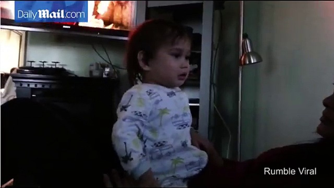 Crying baby lets it go at sound of popular 'Frozen' song