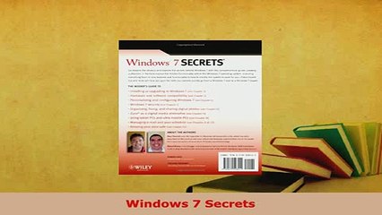 PDF  Windows 7 Secrets Read Online