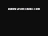 [Read Book] Deutsche Sprache und Landeskunde  EBook