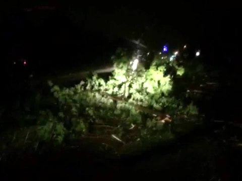 Debris Covers Roadways In Tulsa