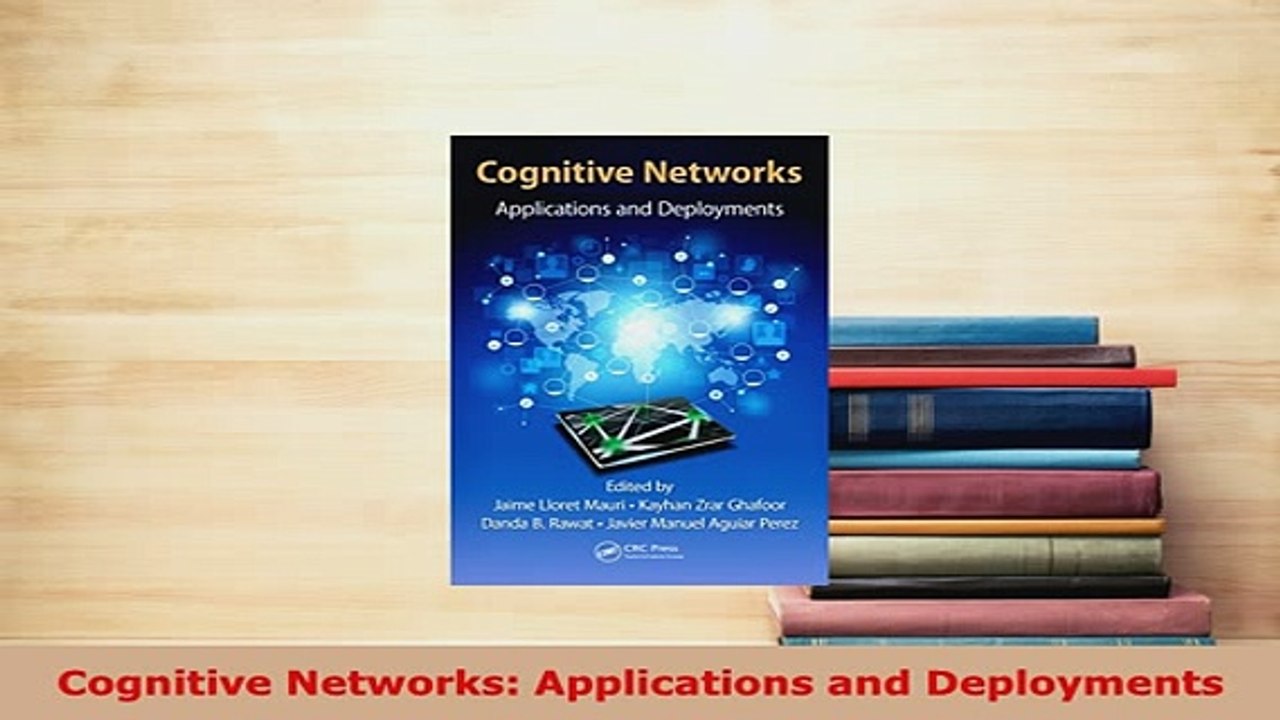 PDF  Cognitive Networks Applications and Deployments  EBook