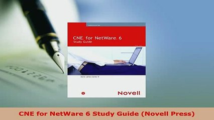Download  CNE for NetWare 6 Study Guide Novell Press Free Books