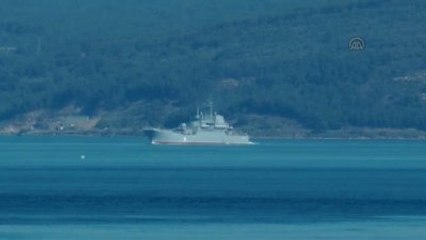 Rus Askeri Gemisi Çanakkale Boğazı'ndan Geçti - Çanakkale
