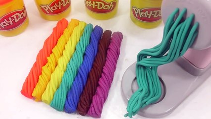 How To Make Play Doh Rainbow Twisted Spaghetti Clay Learn the Recipe DIY 플레이도우 �