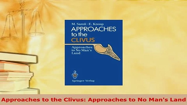 PDF Approaches to the Clivus Approaches to No Mans Land PDF Full Ebook