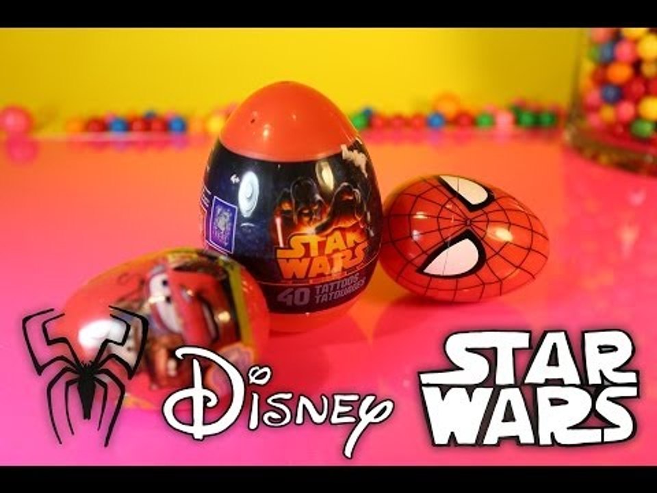 Egg Surprise Disney Cars unboxing Starwars Spiderman Surprise Eggs Unboxing Surprise Gift!