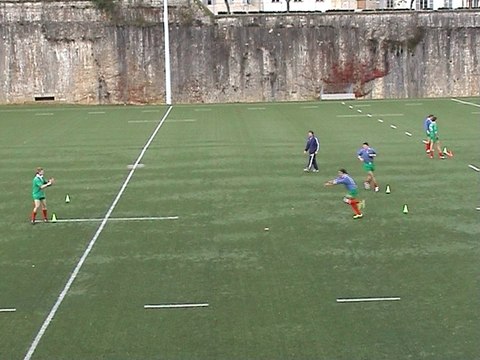 Situation entraînement Rugby à 7 : rectangle - passe