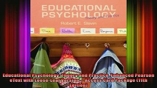 DOWNLOAD FREE Ebooks  Educational Psychology Theory and Practice Enhanced Pearson eText with LooseLeaf Version Full EBook