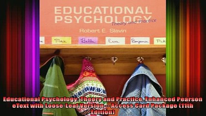 DOWNLOAD FREE Ebooks  Educational Psychology Theory and Practice Enhanced Pearson eText with LooseLeaf Version Full EBook