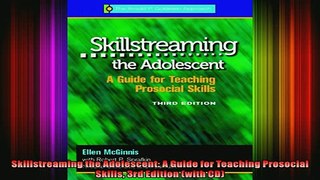 DOWNLOAD FREE Ebooks  Skillstreaming the Adolescent A Guide for Teaching Prosocial Skills 3rd Edition with CD Full Free