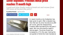 Silver Explodes, Precious Metal Price Rises