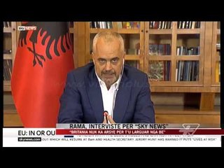 Rama intervistë për “Sky news” - News, Lajme - Vizion Plus