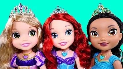 Nuevas Muñecas Disney Canta y Brilla ♚ Ariel Rapunzel y Jasmine Coleccion de Muñecas