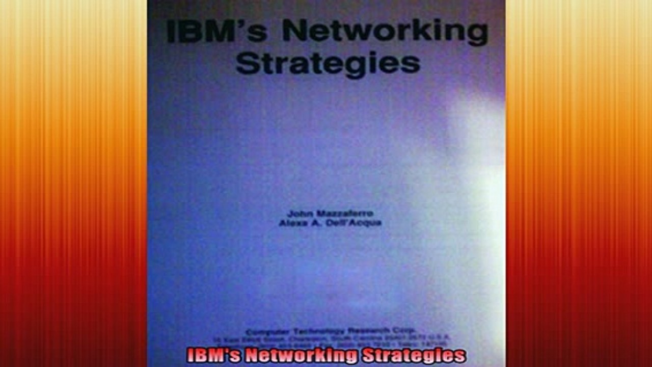 READ book  IBMs Networking Strategies Online Free