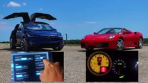 Tesla Model X vs Ferrari F430 Drag Race!