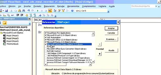 Tutorial VBA Ms. Excel y mySQL