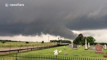 Severe storm and funnel cloud in Kansas, USA