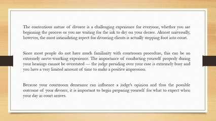 Tips To Help You Succeed In Divorce Court